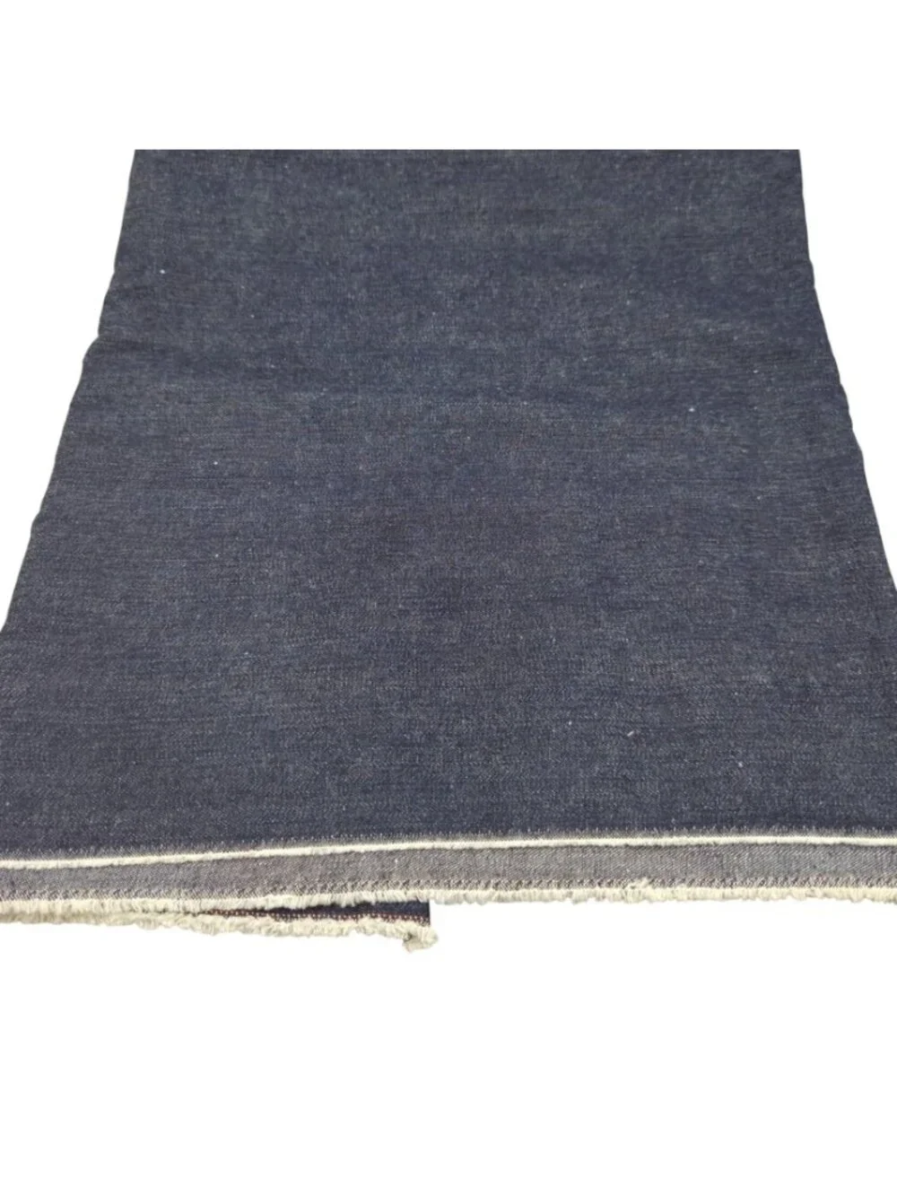 Dark Indigo Blue Selvedge Denim Fabric Medium Weight Prewashed 33 x 60 Wide